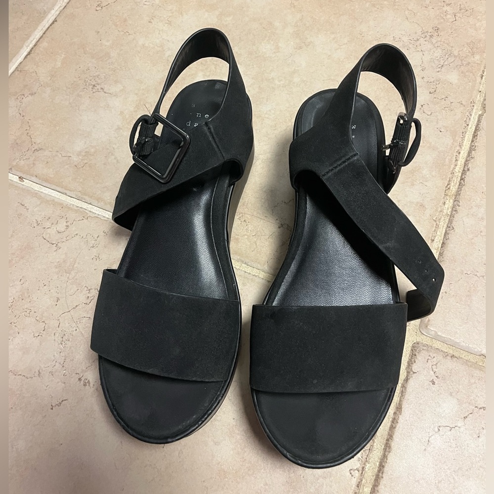 Black platform heels